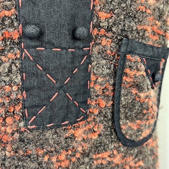 LULUMARI Anthropologie Multi Colored A Line Dress w/ button Detail sz Large - Picture 8 of 16